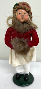 lot 213 image: Byers Choice Ltd - The Carolers - Caroler with Fur Collar and Hand Muff - 1992