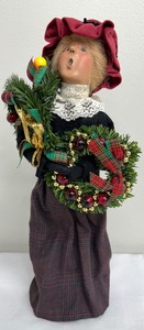 lot 157B image: Byers Choice Ltd - The Carolers Woman Holding Wreaths -1997