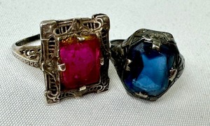 lot 207 image: Two Vintage Rings including Vintage Filigree Ring