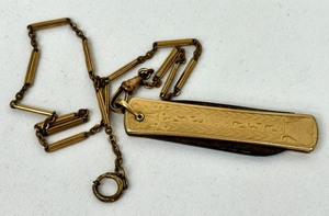 lot 230 image: Vintage Pocket Knife with Fob Chain