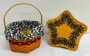lot 240 image: Vintage 1997 Longaberger Christmas Edition Basket & 2001 Longaberger Shining Star Basket
