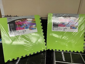 lot 99 image: 2 New Packs of Traffic Master Interlocking Foam Flooring  Kids Play Area  Colorful  32 Sq Ft Total