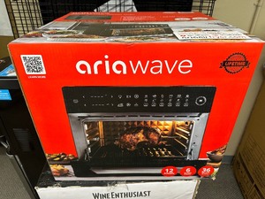 lot 17 image: Like New - Open Box Aria Ariawave 36 qt. Black Air Fryer Oven - Retail $299.99
