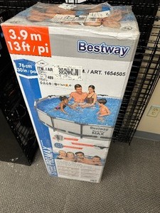 lot 24 image: New Bestway Steel Pro MAX 13 x 30 Round Above Ground Pool Set