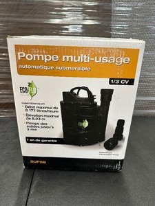 lot 59 image: New Eco Flo Sup 58 13 HP Submersible Utility Pump - Automatic
