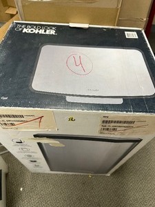 lot 96 image: Kohler 47L Stainless Steel Step Trash Can - Very Small Dents