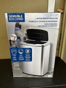 lot 29 image: New Sensible Eco Living 47L Motion Sensor Trashcan