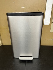 lot 112 image: Kohler 47L Stainless Steel Step Trash Can - Works Has Dent