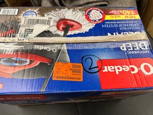lot 65 image: Open Box Like New O Cedar EasyWring Deep Clean Microfiber Spin Mop System
