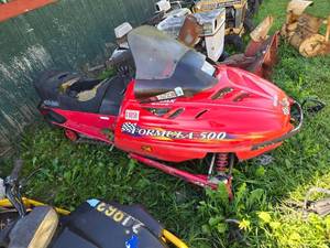 lot 38 image: 1997 Ski Doo Formula 500 Snowmobile for Parts or Repair - Item is Off Site in SVEA See Desc
