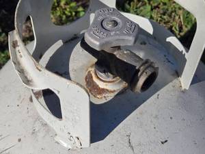lot 46 image: Used Propane Tank with Valve - 20 lb - Item is Off Site in SVEA See Desc