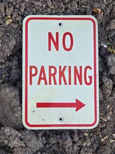 lot 64 image: No Parking Sign with Arrow - 18 x 12