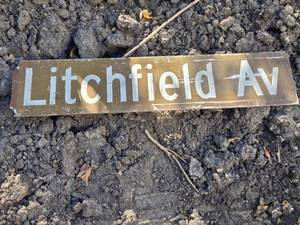 lot 68 image: Vintage Street Sign - Litchfield Ave
