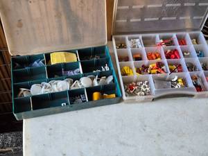 lot 133 image: Assortment of Electrical Connectors and Accessories in Two Storage Boxes