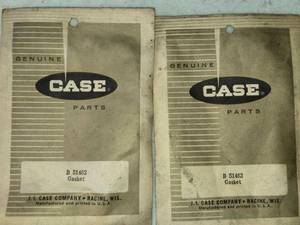 lot 167 image: Set of 2 Vintage CASE Gaskets - Genuine Parts B51462
