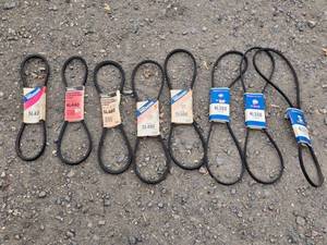 lot 229 image: Selection of 8 V Belts - Various Sizes See Pics and Description for More Info