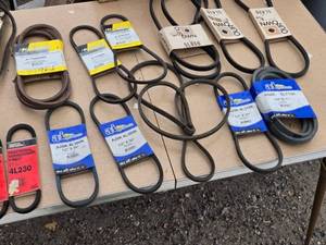 lot 231 image: Lot of Various V-Belts - Various Sizes See Pics and Description for More Info