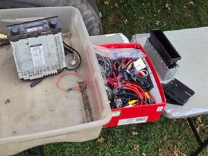 lot 246 image: Assortment of Automotive Audio Equipment and Wiring - Includes Amplifier and Cables, Untested