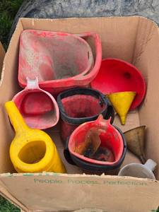 lot 249 image: Funnels, Paint Buckets