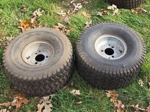 lot 294 image: Pair of Used 20x10.00-8 Tubeless Tires on Rims