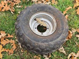 lot 295 image: Used ATV Tire with Rim - AT19 x 7-8