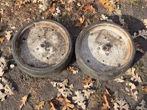 lot 298 image: Set of 2 Used Solid Rubber Wheels - 15 Diameter