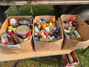 lot 315 image: Group of Assorted Automotive and Household Chemicals - Multiple Containers Most 12 or Less Full