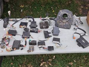 lot 347 image: Group of Possibly ATV Electrical Components and Wiring Parts - Denso and Other Brands