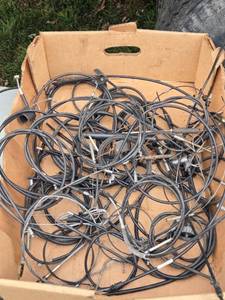 lot 351 image: Assortment of Used Mechanical Cables - Box of Various Components