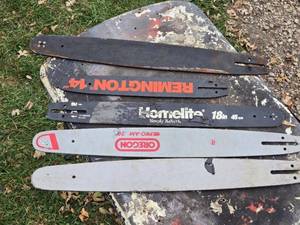 lot 362 image: Set of 5 Used Chainsaw Bars - Various Lengths, Longest is 22.5