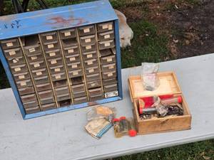 lot 365 image: Assortment of Small Chainsaw Parts - Teeth, Links Etc