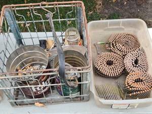 lot 411 image: Collection of Mixed Hardware Items - Nails, Screws, and Fasteners