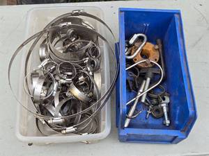 lot 416 image: Various Hose Clamps and Other Items