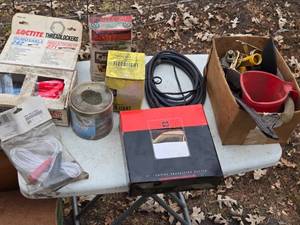 lot 446 image: Assortment of Tools and Supplies - Includes Floodlight, Glaze Coat, and Threadlockers