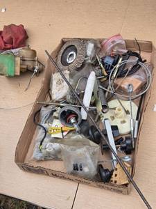 lot 449 image: Assortment of Mechanical Parts in Box - Screws, Springs, and Components
