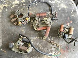 lot 492 image: Lot of 4 Used Electrical Components - Stator Assemblies and Coils