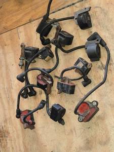 lot 495 image: Group of 12 Used Small Engine Ignition Coils - Various Types - Most are Used