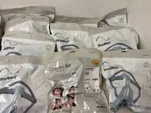 lot 26 image: Lot of 7 NEW ResMed 62740 Quattro Air For Her Full Face Mask- Size XS