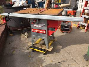 lot 121 image: Craftsman 10 Table Saw - HD 1 12 HP Motor