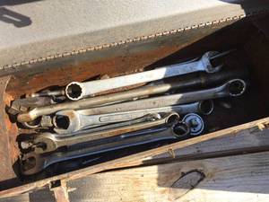 lot 161 image: Toolbox with Larger Wrenches