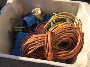 lot 177 image: Tote Ext Cord - Romex - Elec Boxes - Face Plates