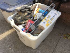 lot 178 image: Tote Misc Hardware - Bits - Level - Sander