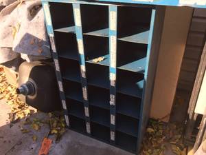 lot 203 image: Blue Organizer Cabinet 35 12 x 21 12 x 12