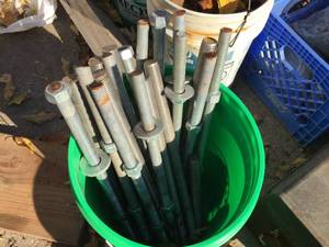 lot 208 image: Bucket 34 & 1 Threaded Rod - 20 Long