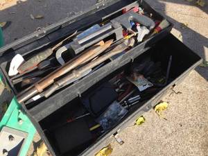 lot 217 image: Toolbox with Tools - Chisel Bits