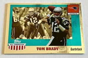 lot 34A image: Tom Brady 2003 Topps All-American #41 Football Card