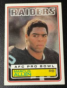 lot 9 image: Marcus Allen RC 1983 Topps #294 Rookie Vintage Football Card