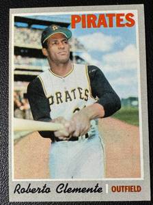 lot 10 image: Roberto Clemente 1970 Topps #350 Vintage Baseball Card - NICE