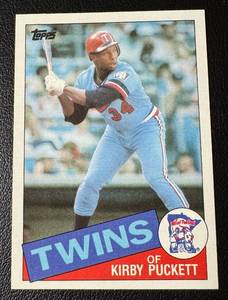 lot 12 image: Kirby Puckett RC 1985 Topps #536 Rookie Vintage Minnesota Twins Baseball Card