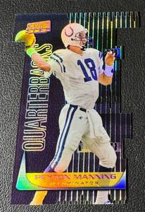 lot 29 image: Peyton Manning Die Cut Insert 1999 Topps Stadium Club 3x3 Illuminator #T4A Football Card